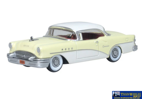 OXF 87BC55008 Oxford Diecast 1955 Buick Century Condor Yellow / Dover White HO Scale (1:87) Vehicle