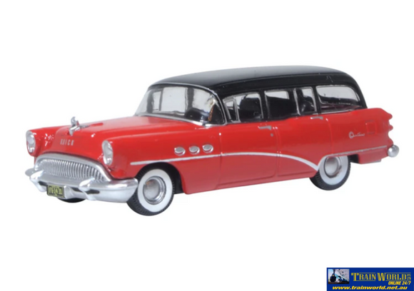 OXF 87BCE54004 1954 Buick Century Estate Wagon Matador Red/Carlsbad Black HO Scale (1:87) Vehicle