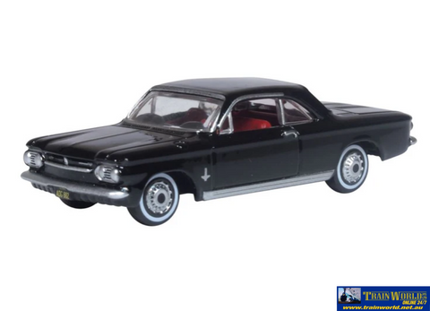 OXF 87CH63004 Oxford Diecast Chevrolet Corvair Coupe 1963 Tuxedo Black HO Scale (1:87) Vehicle