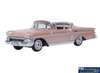OXF 87CIS58001 Oxford Diecast Chevrolet Impala Sport Coupe 1958 Cay Coral and White HO Scale (1:87) Vehicle