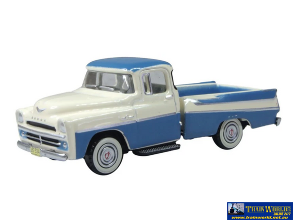 OXF-87DP57005 Oxford Diecast 1957 Dodge D100 Sweptside Pick Up Ice Blue/Glacier White HO-Scale Vehicle