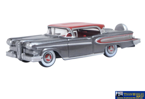 OXF 87ED58008 Oxford Diecast Silver Gray Ember Red Edsel Citation 1958 HO Scale (1:87) Vehicle