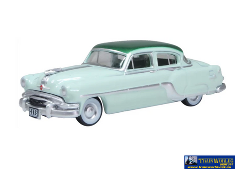OXF-87PC54005 Oxford Diecast 1954 Pontiac Chieftain 4 Door Shannon Green/brookmere Green 1:87 HO-Scale Vehicle