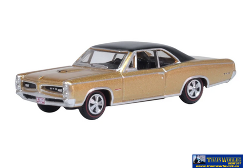 OXF 87PG66003 Oxford Diecast 1966 Pontiac GTO Martinique Bronze and Black HO Scale (1:87) Vehicle