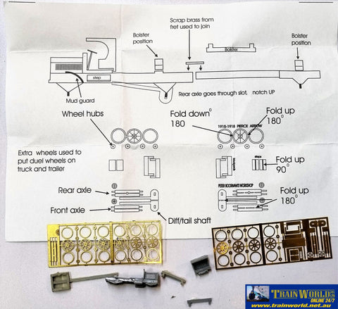 Pbw-M005 Peter Boormans Workshop Kit 1914-1918 Pierce Arrow Truck With Log-Trailer N-Scale (1:160)