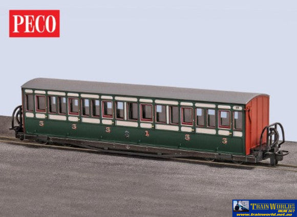 Pgr-601A Peco Narrow-Gauge Fr Short ’Bowsider’ Bogie-Carriage Early Preservation Livery #17