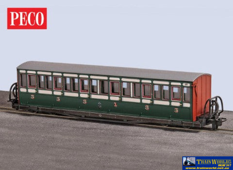 Pgr-601A Peco Narrow-Gauge Fr Short ’Bowsider’ Bogie-Carriage Early Preservation Livery #17
