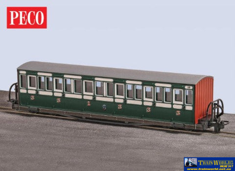 Pgr-601B Peco Narrow-Gauge Fr Short ’Bowsider’ Bogie-Carriage Early Preservation Livery #18