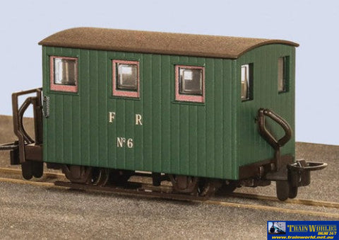 Pgr-Gr590A Peco Narrow-Gauge Gr-590A Oo-9 Fr Quarryman Coach Green Brake (Single Balcony) Oo9-Scale