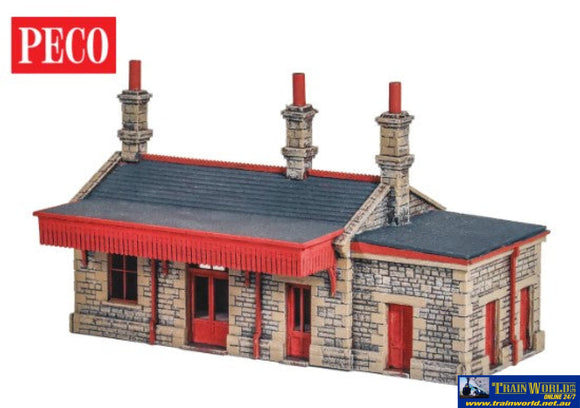 Plk-12101 Peco-Lineside (Kit) Country-Station Building -Stone- (Footprint: 115Mm X 47Mm)