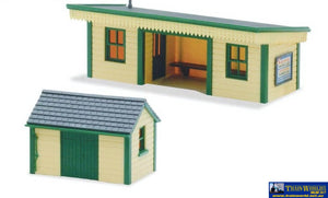 Plk-16 Peco-Lineside (Kit) Platform-Shelter & Hut (Footprint: 155Mm X 35Mm) Oo-Scale Structures