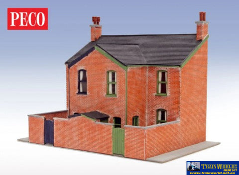 Plk-207 Peco-Lineside (Kit) Victorian Houses Semi-Detacted ’Low Relief Backs’ (Footprint 158Mm