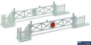 Plk-50 Peco-Lineside Level-Crossing Gates (4) With Picket-Gates & Fencing Length: 100Mm Oo-Scale