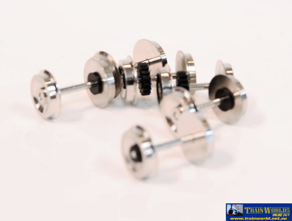 Plm-P1233 Powerline 48 (First Run) Wheelsets With Gear (Nickel Plated) Ho Scale. Part
