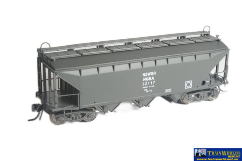 Plm-Pc201B Powerline Ngba Bogie Grain Hopper Sra #32117 Dark-Grey Ho Scale Rolling Stock
