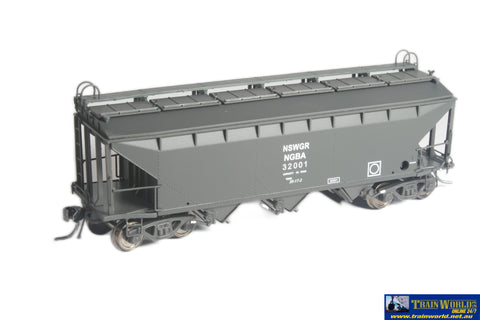 Plm-Pc201C Powerline Ngba Bogie Grain Hopper Sra #32001 Dark-Grey Ho Scale Rolling Stock