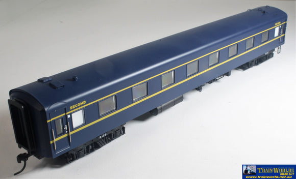 Plm-Pc406B Powerline S-Type Carriage (Broad Gauge) #9Bs Second-Class Vr Blue/gold Art-Deco Ho Scale