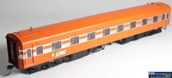 Plm-Pc450A Powerline S-Type Carriage (Broad Gauge) #210As V/line Tangerine (Silver-Ribbons) Ho Scale
