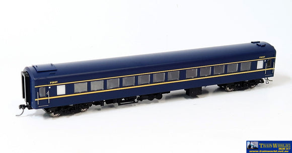 Plm-Pc500E Powerline Z-Type Carriage (Broad Gauge) #9Az First-Class Vr Blue/gold Art-Deco Ho Scale