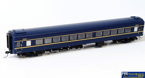 Plm-Pc500G Powerline Z-Type Carriage (Broad Gauge) #13Az First-Class Vr Blue/gold Art-Deco Ho Scale