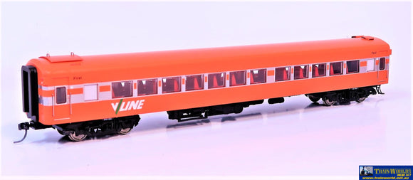 Plm-Pc505B Powerline Z-Type Carriage #263Vbk First-Class V/line Tangerine (Silver Ribbons) Ho Scale