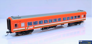 Plm-Pc515D Powerline Z-Type Carriage #259Acz First-Class V/line Tangerine With Green/white-Stripes