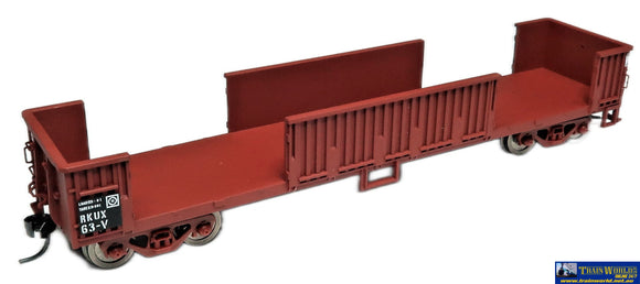 Plm-Pd612C63 Powerline Rkux Slab Steel Bogie Open Wagon (No Doors) #Rkux 63V No Logo Ho Scale