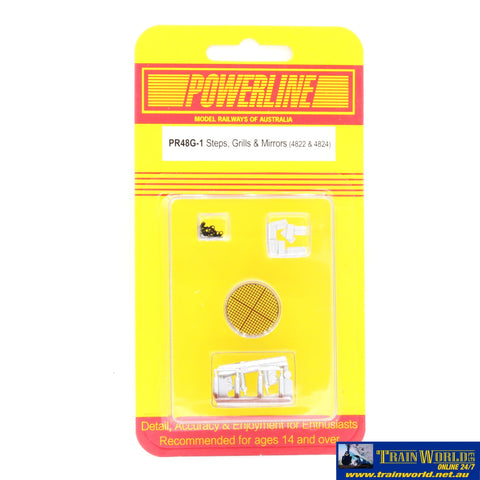 PLM-PR48G1 48 Class Steps Grills & Mirrors (4822 & 4824) HO Scale. - Part