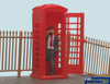 PMS 5005 Model Scene Telephone Box with Caller OO Scale Part