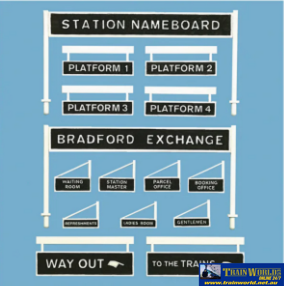 PMS 5049 Model Scene Station Nameboards and Platform Signs OO Scale Part