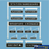 PMS 5049 Model Scene Station Nameboards and Platform Signs OO Scale Part
