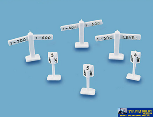 PMS 5051 Model Scene Level Signs and Mile Posts OO Scale Part