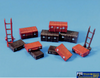 PMS 5062 Model Scene Trunks Suitcases and Trolley ’Sack Truck’ OO Scale Part