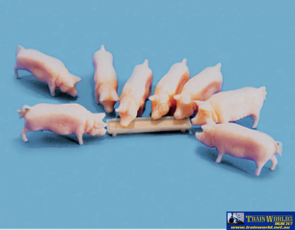 PMS 5108 Model Pigs and Trough OO Scale Figure