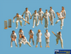 PMS 5300 Model Scene Cricketers OO Scale Figure