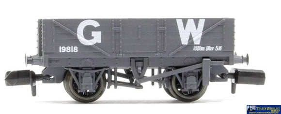 Pnr-5000W Peco Gwr 10T 5-Plank Open-Wagon 9 W/B #19818 Dark-Grey (Era-3) N-Scale 1:148 Rolling Stock