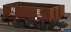 Pnr-5001E Peco Lner 12T 5-Plank Open-Wagon 9 W/B #43326 Light-Grey (Era-3) N-Scale 1:148 Rolling