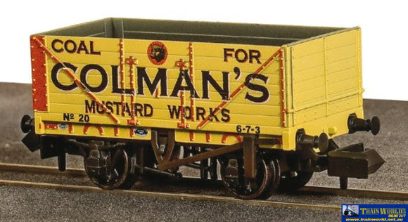 Pnr-7006P Peco Po 12T 7-Plank Open-Wagon 9W/B #20 Colemans Mustard Works (Era-3/4) N-Scale 1:148