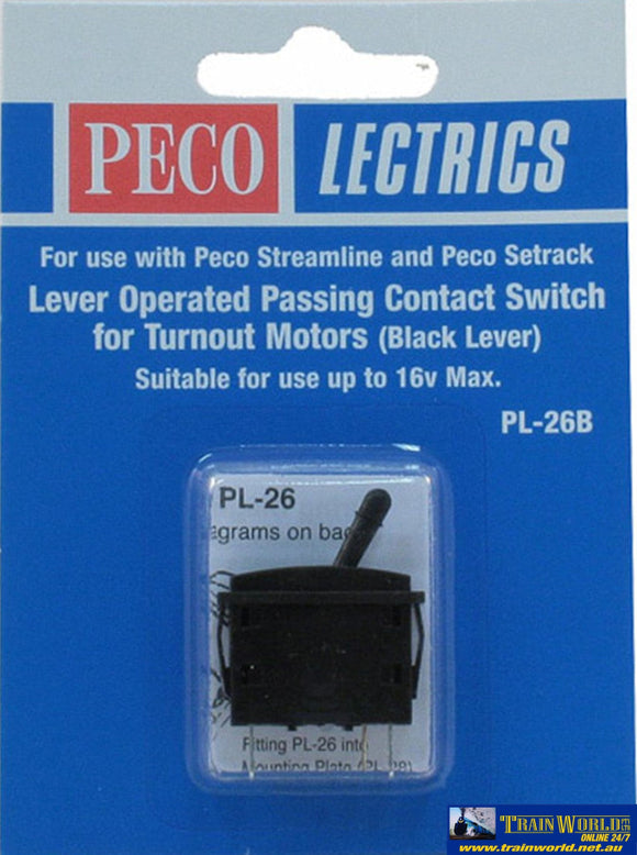 Ppl-26B Peco Passing Contact Switch (Black) For Solenoid Turnout Motors Track/accessories
