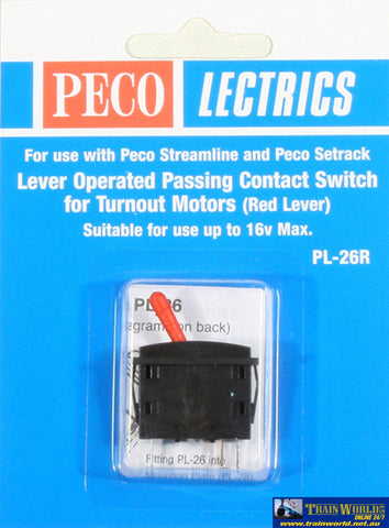 Ppl-26R Peco Passing Contact Switch (Red) For Solenoid Turnout Motors Track/accessories