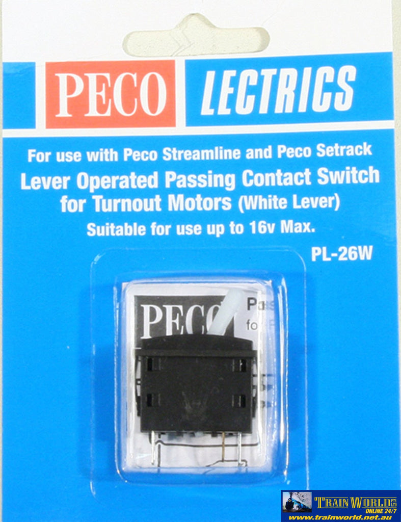 PPL-26W Peco Passing Contact Switch (White) for Solenoid Turnout Motor ...