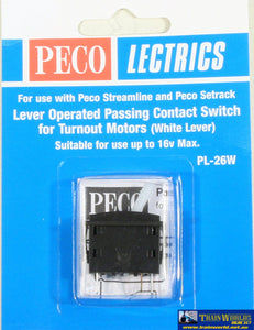 Ppl-26W Peco Passing Contact Switch (White) For Solenoid Turnout Motors Track/accessories