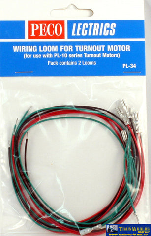 Ppl-34 Peco Wiring-Harness For Ppl-10 Series Turnout Motors Track/accessories