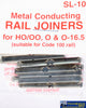 Psl-10 Peco Code-124/100 (Oo/ho O-32 Bullhead & O-16.5) Rail-Joiners (Metal) 24-Pack