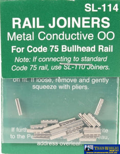 Psl-114 Peco Streamline Oo Code-75 Bullhead Rail-Joiners (Metal) 24-Pack Track/accessories