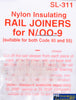 Psl-311 Peco Code-80/55 (N-Gauge & Oo-9/hoe) Rail-Joiners (Plastic) 12-Pack Track/accessories