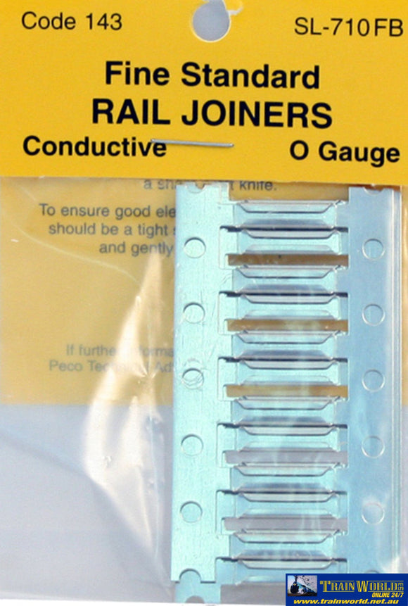 Psl-710Fb Peco O Gauge Code-143 Flat-Bottom Rail-Joiners (Metal) 24-Pack Track/accessories