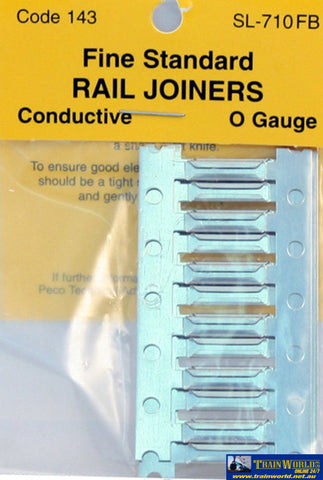 Psl-710Fb Peco O Gauge Code-143 Flat-Bottom Rail-Joiners (Metal) 24-Pack Track/accessories