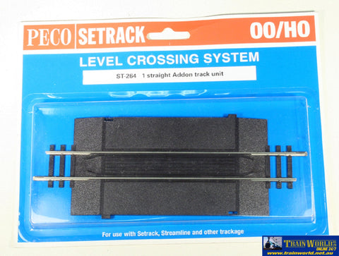 Pst-264 Peco Setrack Ho/oo Code-100 Straight (168Mm) Level-Crossing Add-On Track/accessories