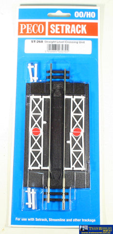 Pst-268 Peco Setrack Ho/oo Code-100 Straight (168Mm) Level-Crossing Track/accessories